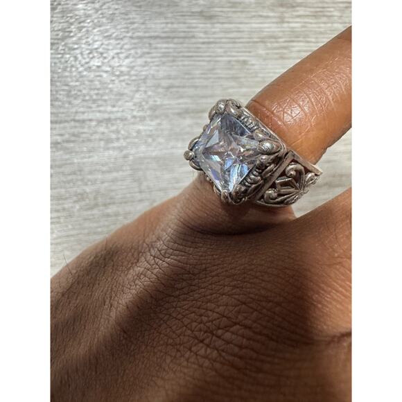 Vintage Silpada 925 Sterling Silver Necklace Uptown Pendant Ring Earrings Set - Picture 5 of 11